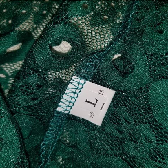 EISHOPEER Women's Bathing Suit Cover Ups 2023 taupe L NWT GREEN LACE - Picture 9 of 16